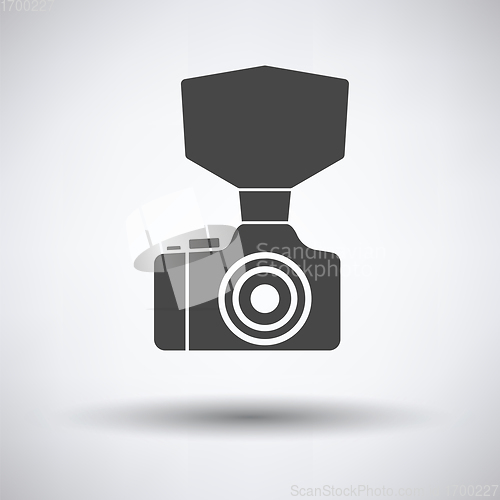 Image of Camera with fashion flash icon