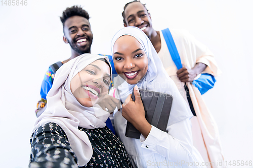 Image of portrait of african students group