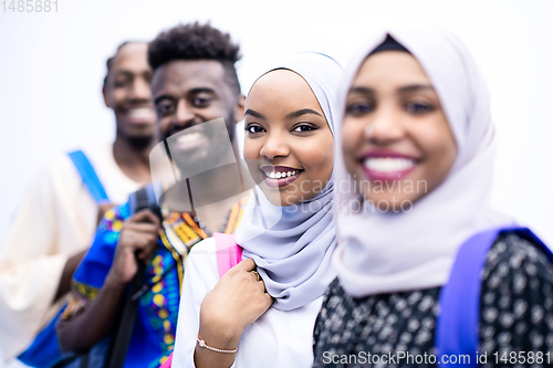 Image of portrait of african students group