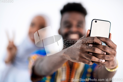 Image of afro selfie