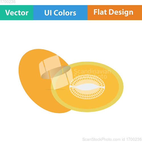 Image of Flat design icon of Melon