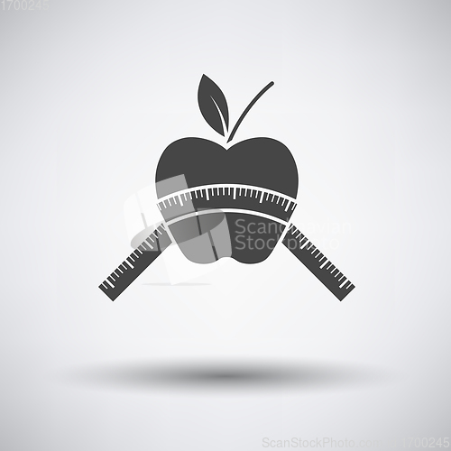 Image of Apple with measure tape icon