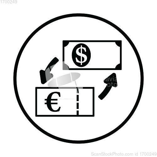 Image of Currency dollar and euro exchange icon