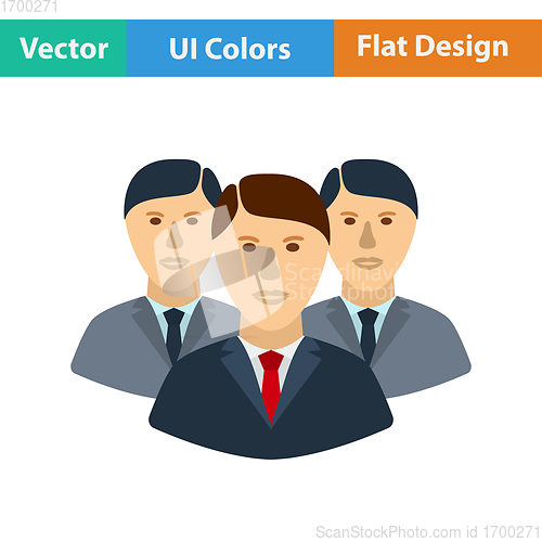 Image of Flat design icon of Business team