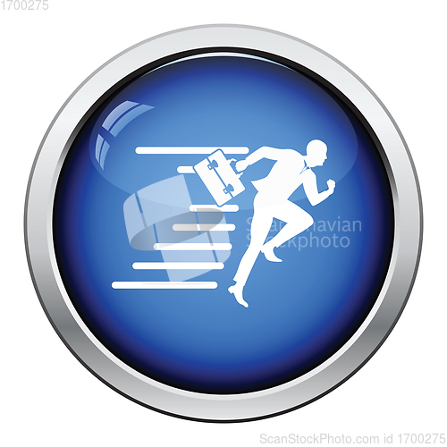 Image of Accelerating businessman icon