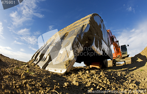 Image of Backhoe closeup