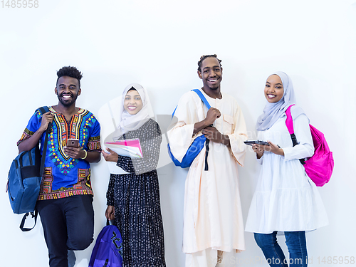 Image of portrait of african students group