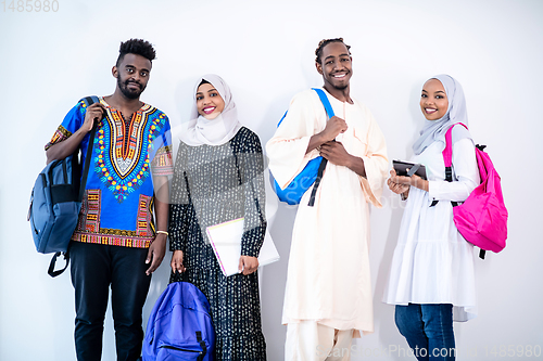 Image of portrait of african students group