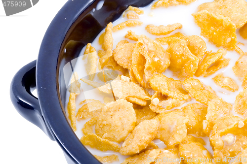 Image of Bowl of Cornflakes with Milk