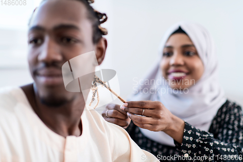 Image of african muslim couple