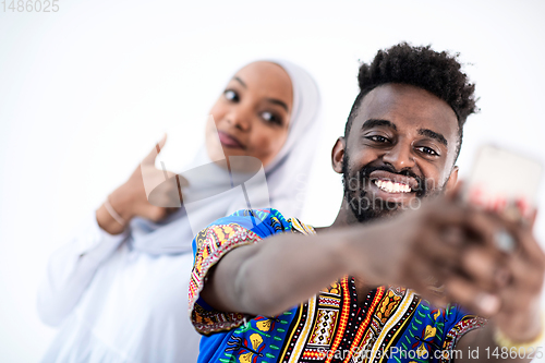 Image of afro selfie