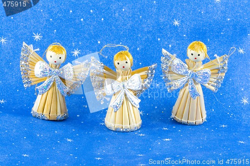 Image of Straw Christmas Angels