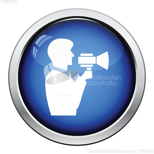 Image of Man with mouthpiece icon