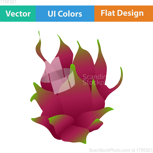 Image of Flat design icon of Dragon fruit