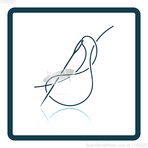 Image of Sewing needle with thread icon