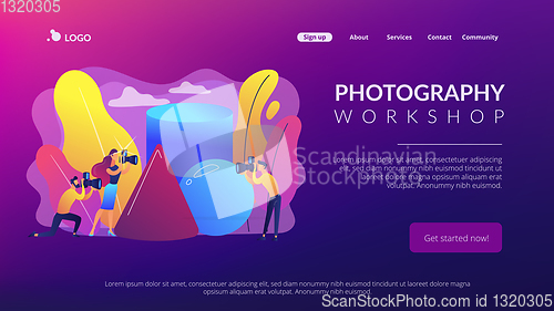 Image of Photography workshop concept landing page.