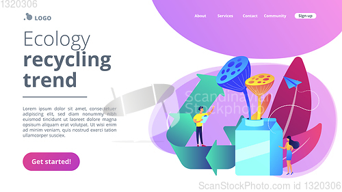 Image of Upcycling concept landing page.