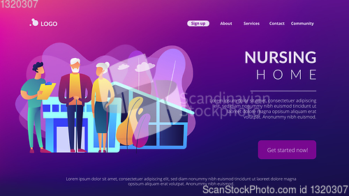 Image of Nursing home concept landing page.