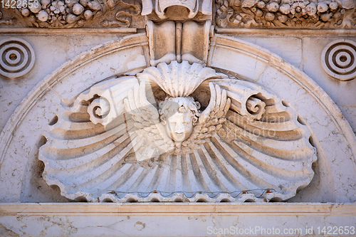 Image of detail at the Basilica della Santa Casa in Italy Marche