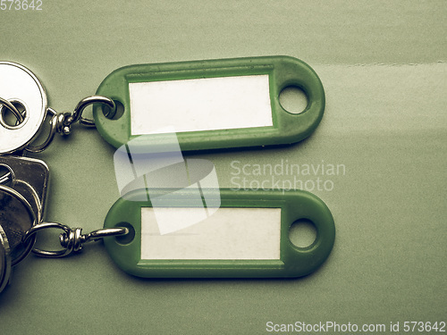 Image of Vintage looking Green keyring