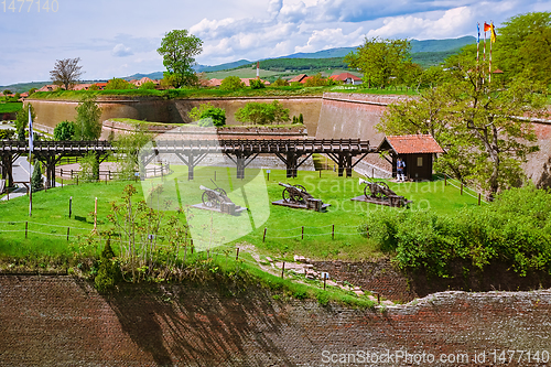 Image of Fortress Cannons in Alba Carolina Citadel,