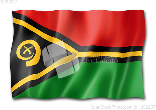 Image of Vanuatu flag isolated on white