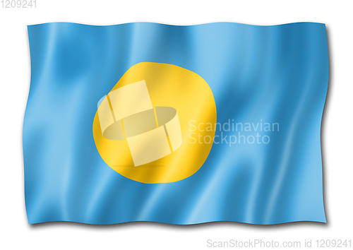 Image of Palau flag isolated on white