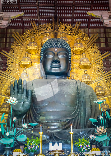 Image of Vairocana buddha in Daibutsu-den Todai-ji temple, Nara, Japan