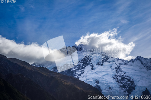 Image of Glacier in Hooker Valley, Mount Cook, New Zealand