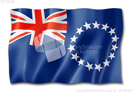 Image of Cook Islands flag isolated on white