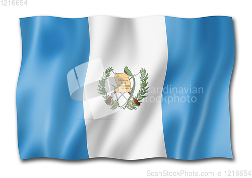 Image of Guatemalan flag isolated on white