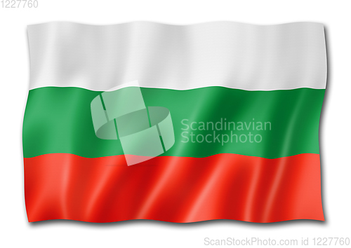 Image of Bulgarian flag isolated on white