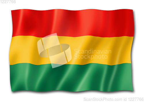 Image of Bolivian flag isolated on white