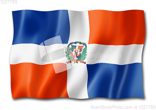 Image of Dominican Republic flag isolated on white