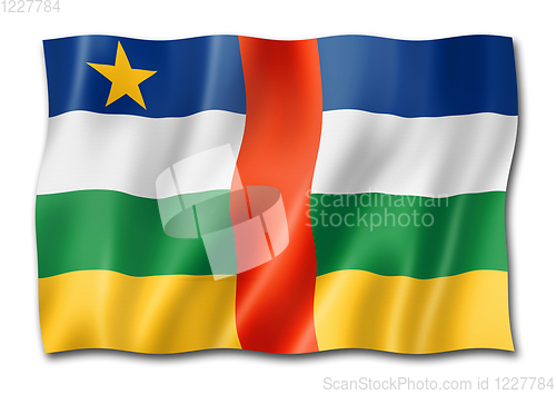 Image of Central African Republic flag isolated on white