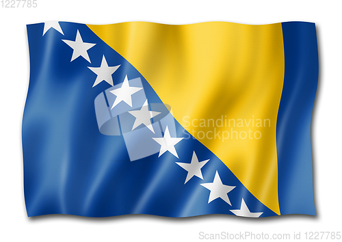 Image of Bosnia and Herzegovinan flag isolated on white