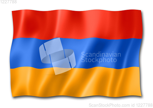 Image of Armenian flag isolated on white