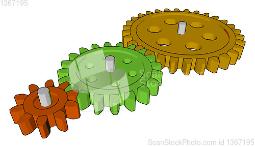Image of Sprocket po vector or color illustration