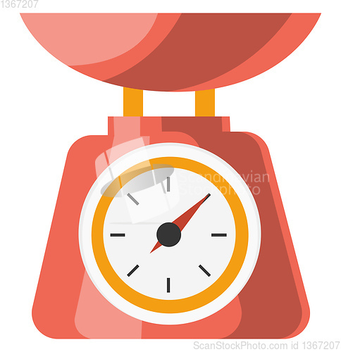 Image of weighing machine vector color illustration.