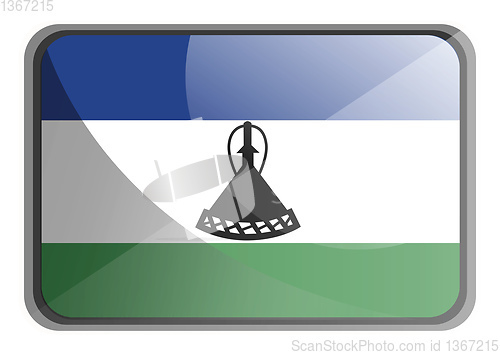 Image of Vector illustration of Lesotho flag on white background.