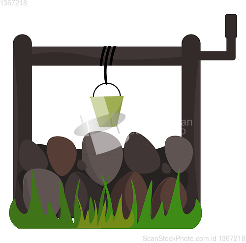 Image of A water well vector or color illustration