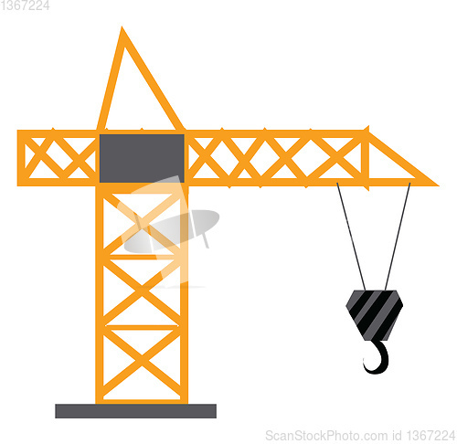 Image of An industrial crane machine vector or color illustration