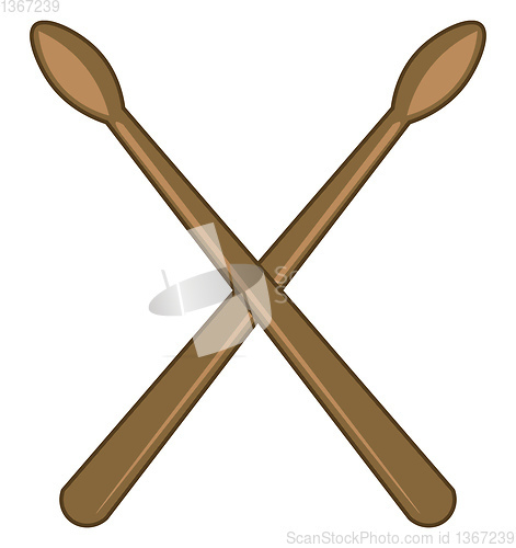 Image of Two small wooden sticks are generally used to strike musical ins