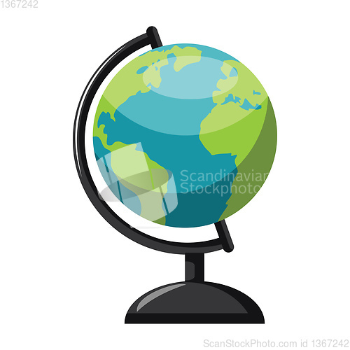 Image of Planet Earth minimalistic globe vector illustration on white bac