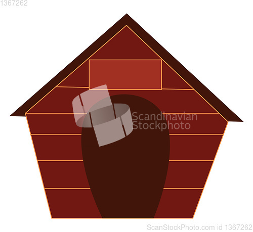 Image of A nice brown shelter house for the pet dog called as kennel vect