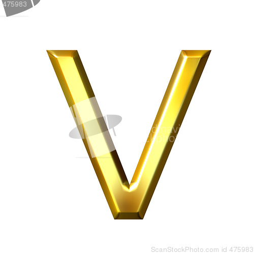 Image of 3D Golden Letter v