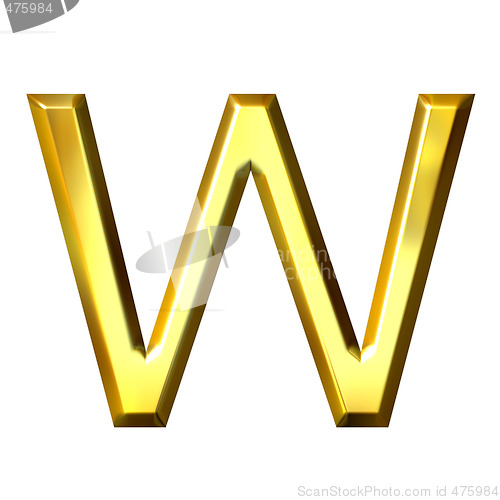 Image of 3D Golden Letter w
