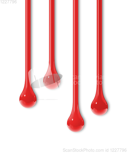 Image of Red ink drops