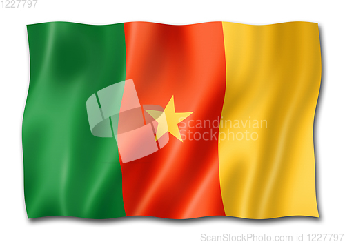 Image of Cameroon flag isolated on white