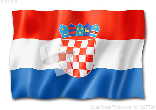 Image of Croatian flag isolated on white